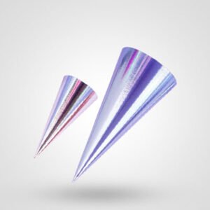 non printed custom hologhrapic cone sleeve
