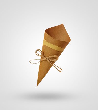non printed custom kraft cone sleeve
