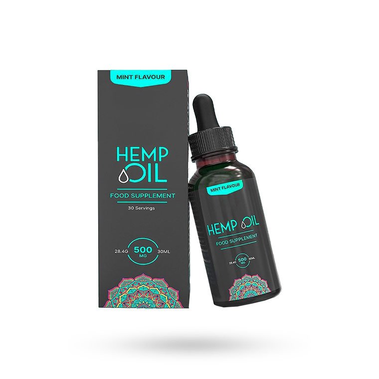 Printed hemp oil boxes