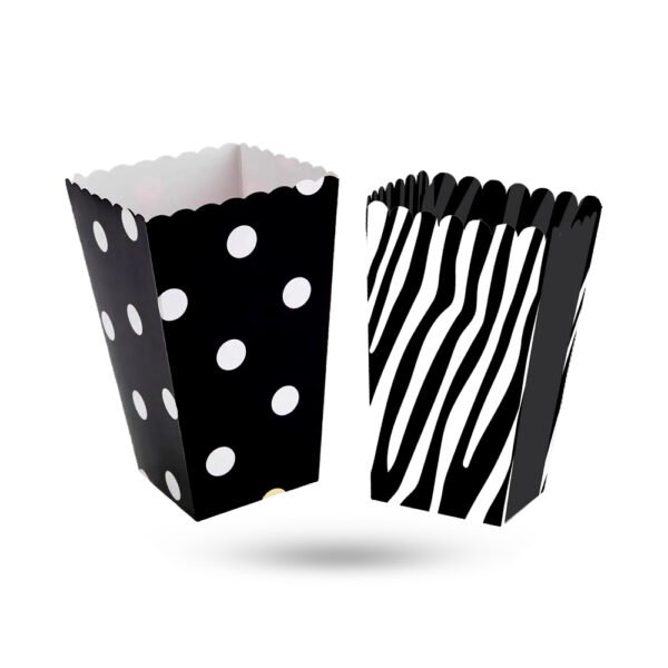 printed black popcorn boxes